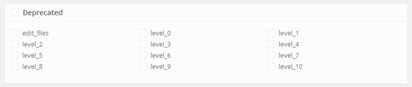 deprecated roles