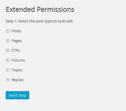 bulk edit extended permissions step 1